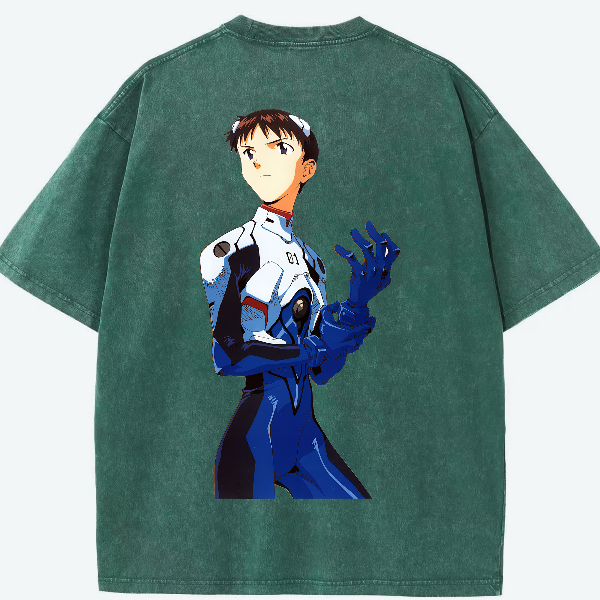 （画像用） EVA 新世紀エヴァンゲリオン 綿100% ヴィンテージ風 半袖Tシャツ（背面プリント）